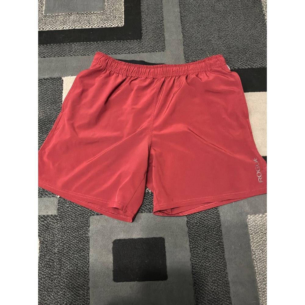Rogue Fitness Athletic Training Shorts Mens Medium Red Excellent
